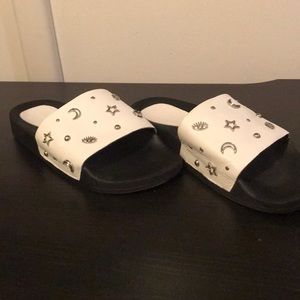 Rebecca Minkoff Thunder Slides in White